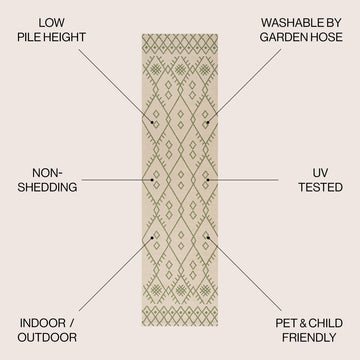 Boho Moroccan Indoor/outdoor Area Rug